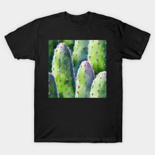 Watercolor cactus plant cactus pattern T-Shirt